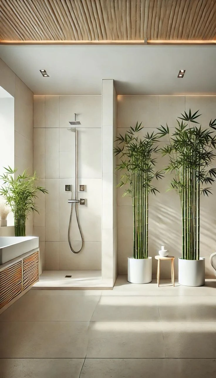 Botanical bathroom with plants