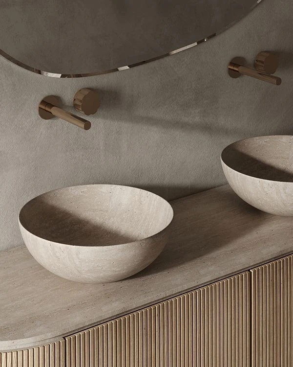 Beige luxury bathroom design