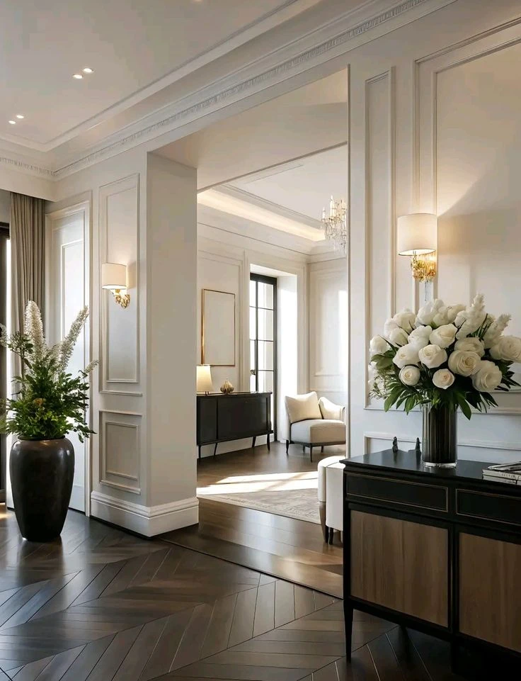 Warm-toned living room