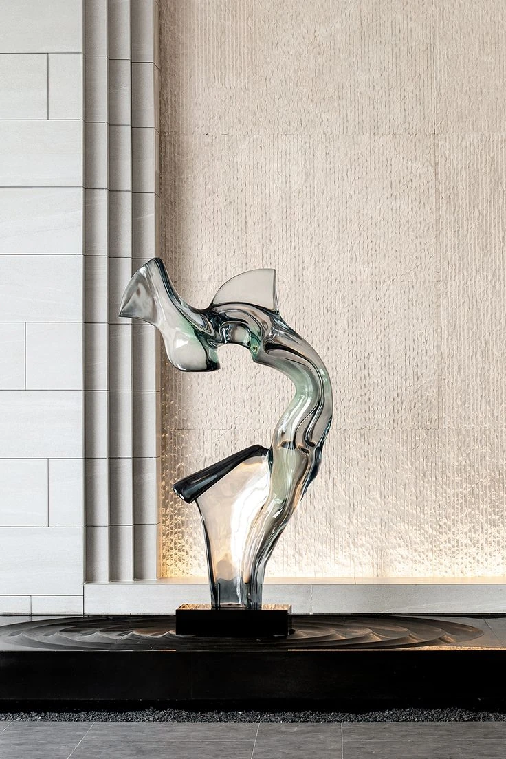 Stone and light art installation